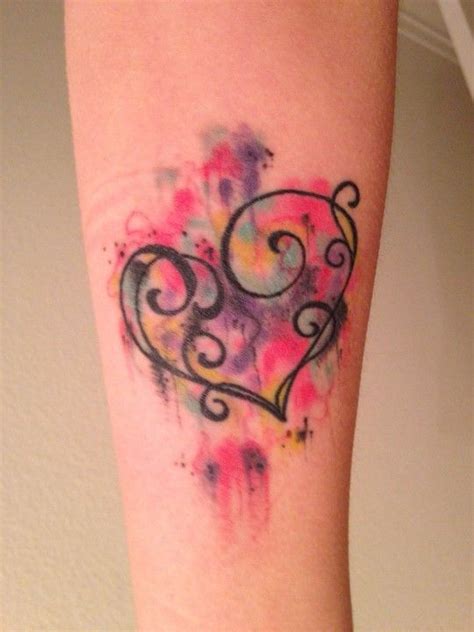 151+ Artistic Watercolor Tattoos Designs & Ideas | Watercolor heart tattoos, Small tattoos ...