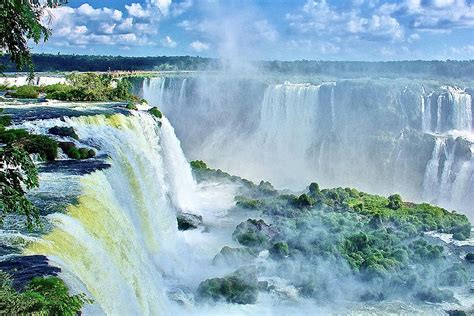 Waterfalls on Both Sides of the Devil's Throat in Iguazu Falls National Park, Brazil #2 ...