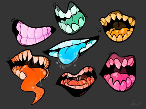 retroautomaton: “ Unnaturally colorful mouths for practice and whatnot ...