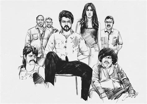 ArtStation - Beast Thalapathy Vijay & Crew Pencil Sketch 2022 # ...