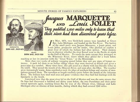 Famous Explorers: Jaques MARQUETTE and Louis JOLIET