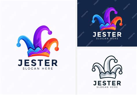 Premium Vector | Colorful jester logo design vector illustration