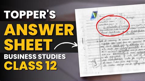 Class 12th Business Studies Topper OFFICIAL Answer Sheet | STRICTLY Avoid doing these Mistakes ...