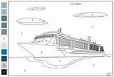 Cruise Ship Color By Number coloring Page  Free Printable Coloring Pages sketch template