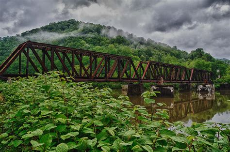 Gauley River Railroad Bridge Photograph by Myer Bornstein