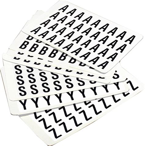 Complete Packs Self Adhesive Numbers & Letters - White - Storage Industrial