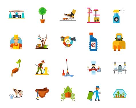 Free Vector | Farming icon set