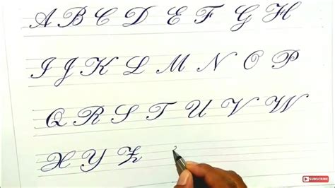 CURSIVE WRITING CALLIGRAPHY A to Z CAPITAL LETTERS FOR BEGINNERS.. - YouTube | Cursive writing ...