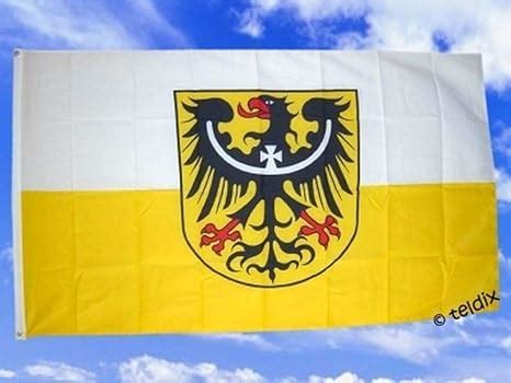 Flag: 90 CM x 150 CM Features: low Schlesien Niederschlesien niederschlesische : Amazon.co.uk ...