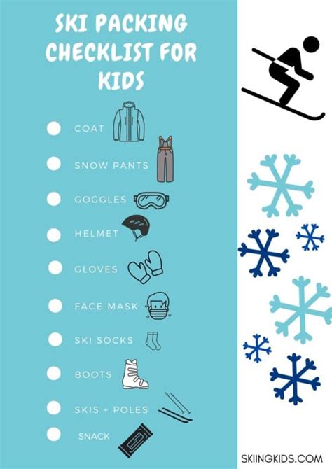 The Ultimate Family Ski Packing List Free Printable - Skiing Kids