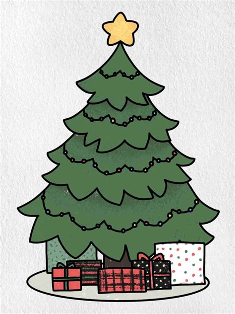 Easy Christmas Drawings - HelloArtsy