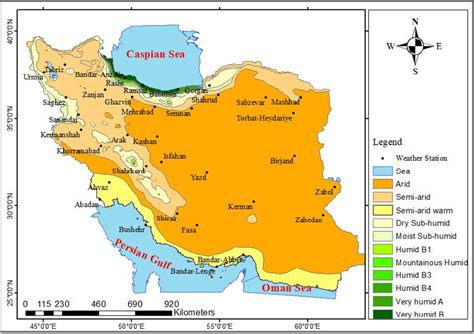 Climate zones of Iran determined using T&M method | Download Scientific ...