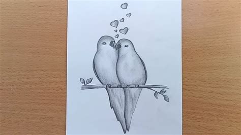 Love Birds Pencil Sketch: Capturing the Essence of Affection