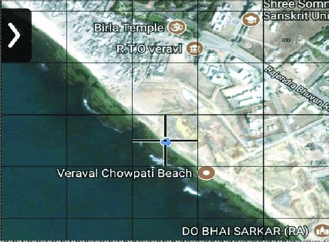 Map showing the study location i.e. the Veraval Coast, Gujarat (Source:... | Download Scientific ...