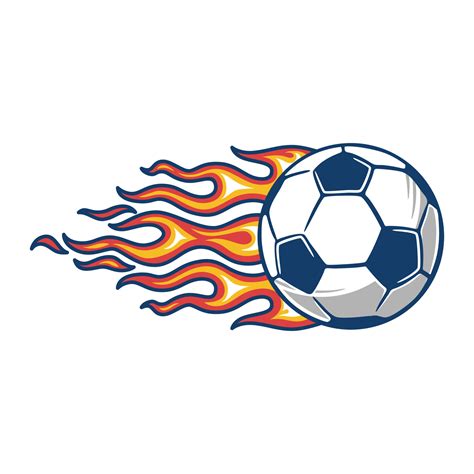 Soccer ball in burning fire flames 6051306 Vector Art at Vecteezy