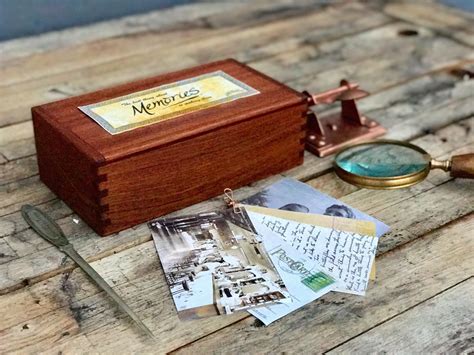 Wooden Memory Box - Hand Crafted Keepsake Box - Galen Leather