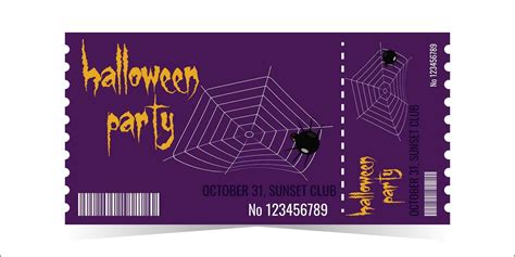 Layout of the Halloween Party Ticket Template. 27483941 Vector Art at Vecteezy