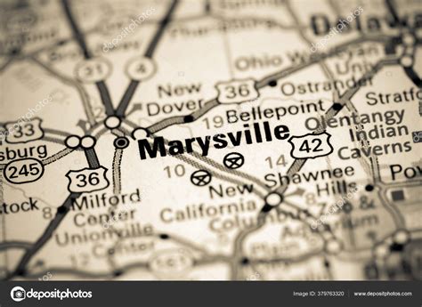 Marysville Ohio Usa Map — Stock Photo © aliceinwonderland2020 #379763320