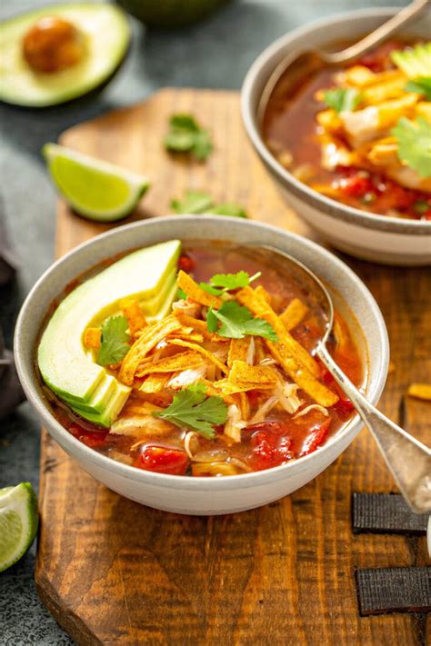 Slow Cooker Chicken Tortilla Soup Recipe | Best Crockpot Soup Recipe