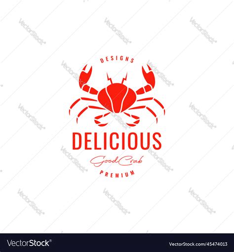 Peekytoe crab delicious seafood creature logo Vector Image