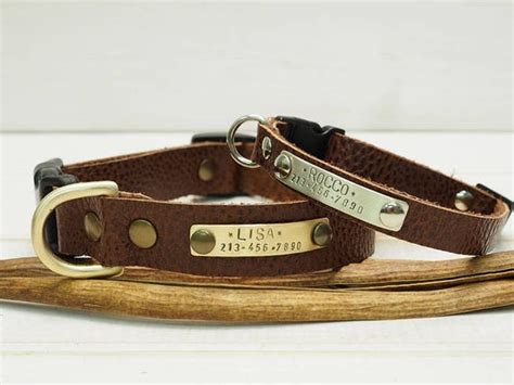 Dog Collar Brown Dog Collar Leather Dog Collar Dog Collar | Etsy