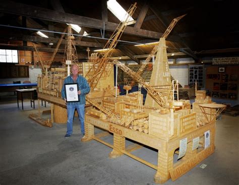 Pictured: World's biggest matchstick model that took 15 years and four million matches to build ...