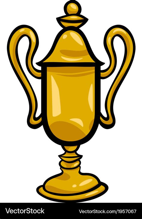 Winner cup clip art cartoon Royalty Free Vector Image