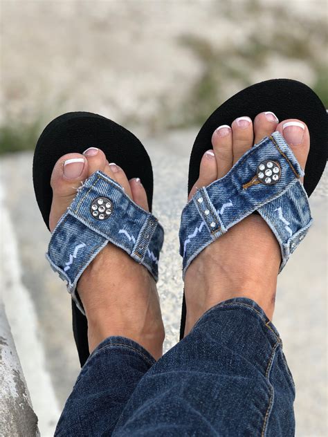 Women Sandals Jeans Flip Flop Women Shoes Summer Flip | Etsy | Womens flip flops, Diy sandals ...