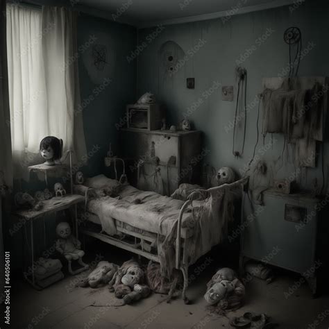 old bed in the bedroom horror creepy hospital dark ghost doll dolls ...