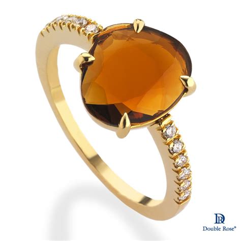 Ring Yellow Gold and Brown Tourmaline - Claudia Hamann