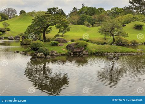 Suizenji Jojuen Garden stock image. Image of city, kyushu - 99192373