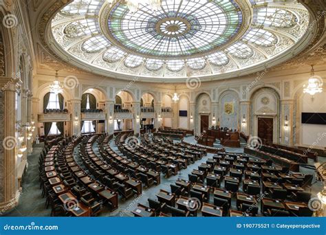 The Senate Hall Inside the Palace of Parliament Editorial Photo - Image ...