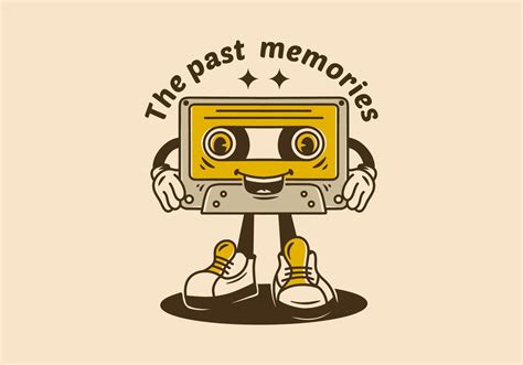 mascot character illustration of an old tape cassette 19606738 Vector ...