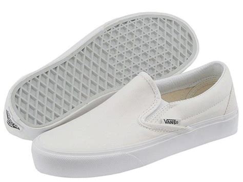 Vans Classic Slip On True White Womens Shoes Sneakers Size 7.5-13 VN ...