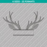 Reindeer Split Monogram Embroidery Design - 6 Sizes - INSTANT DOWNLOAD – DNKWorkshop