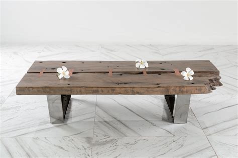 Antique Ship Beam Coffee Table by Faisal Malik Design