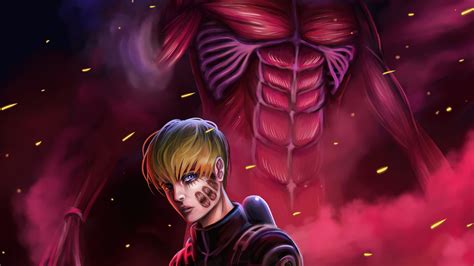 colossal titan, armin, attack on titan, anime, shingeki no kyojin, 4k ...