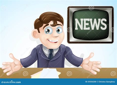 News anchor man stock vector. Image of entertainment - 29356200