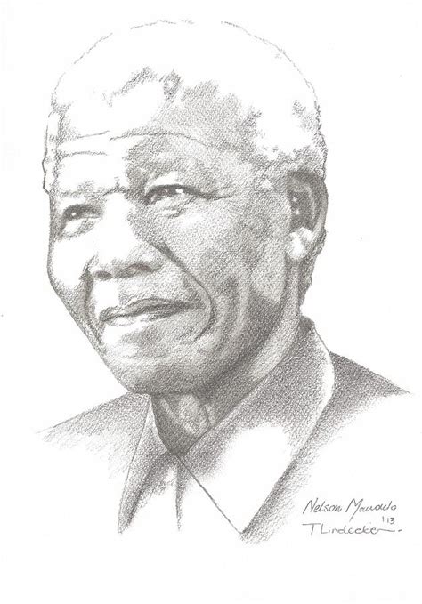 Madiba Drawing by Tammy Lindecke