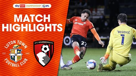 Luton Town 0-0 AFC Bournemouth | Championship Highlights - YouTube