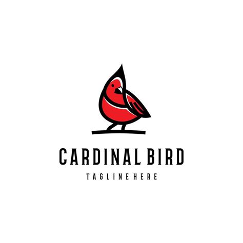 Red bird logo design. Awesome a red bird silhoutte. A red bird logotype. Cardinal bird logo ...