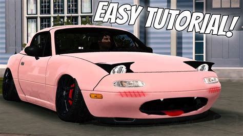 Miata MX5 Cute Face Design Tutorial! | Car Parking Multiplayer - YouTube