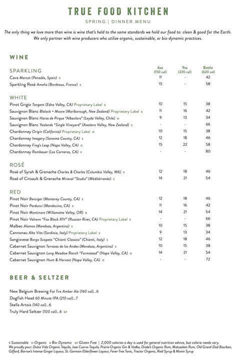 True Food Kitchen Menu With Prices (Updated: February 2024)