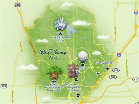 Maps of Walt Disney World's Parks and Resorts