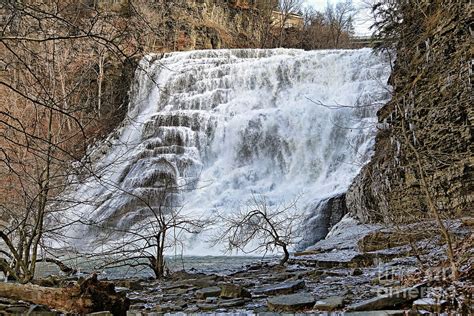 Ithaca Falls in Winter Photograph by Kerry Gergen