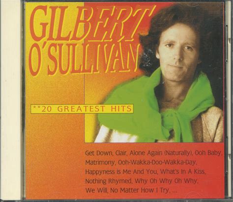 Gilbert O'Sullivan – 20 Greatest Hits – CD (Compilation), 1992 [r16067604] | Discogs