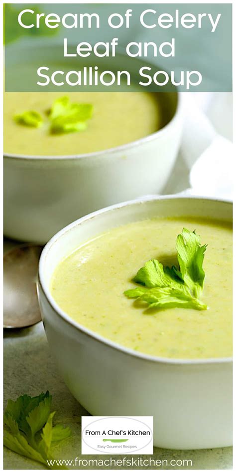 Cream of Celery Leaf and Scallion Soup - From A Chef's Kitchen