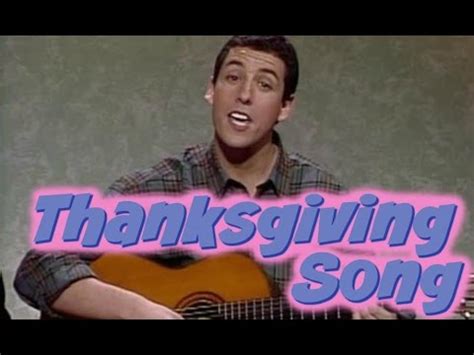 Adam Sandler's Thanksgiving Song | BuzzChomp Music Vlog - YouTube