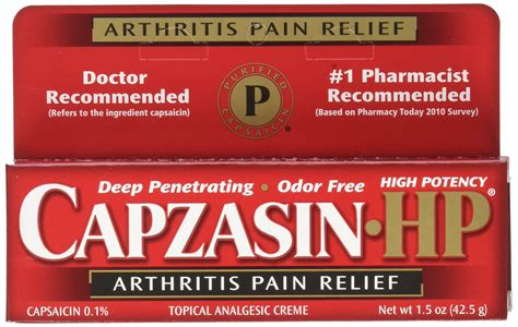 Capzasin-HP Arthritis Relief Topical Analgesic Cream, 1 Percent ...