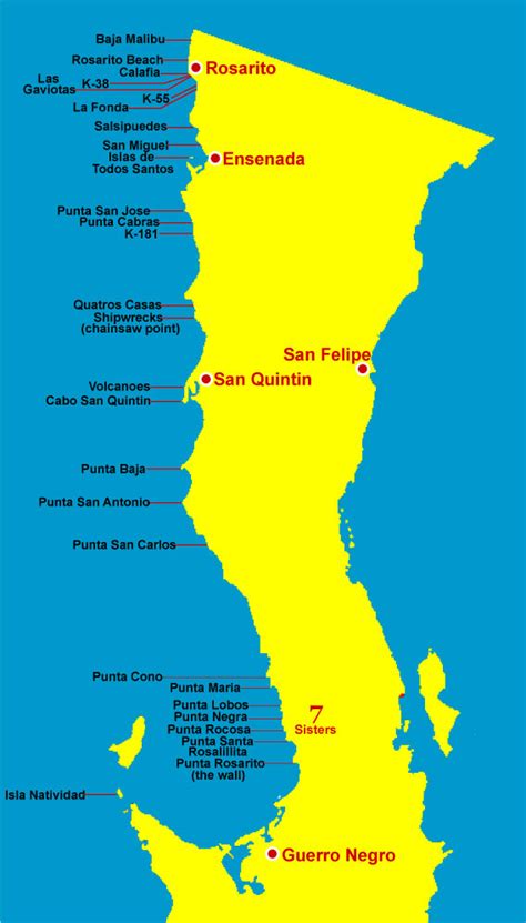 Baja Surf Map